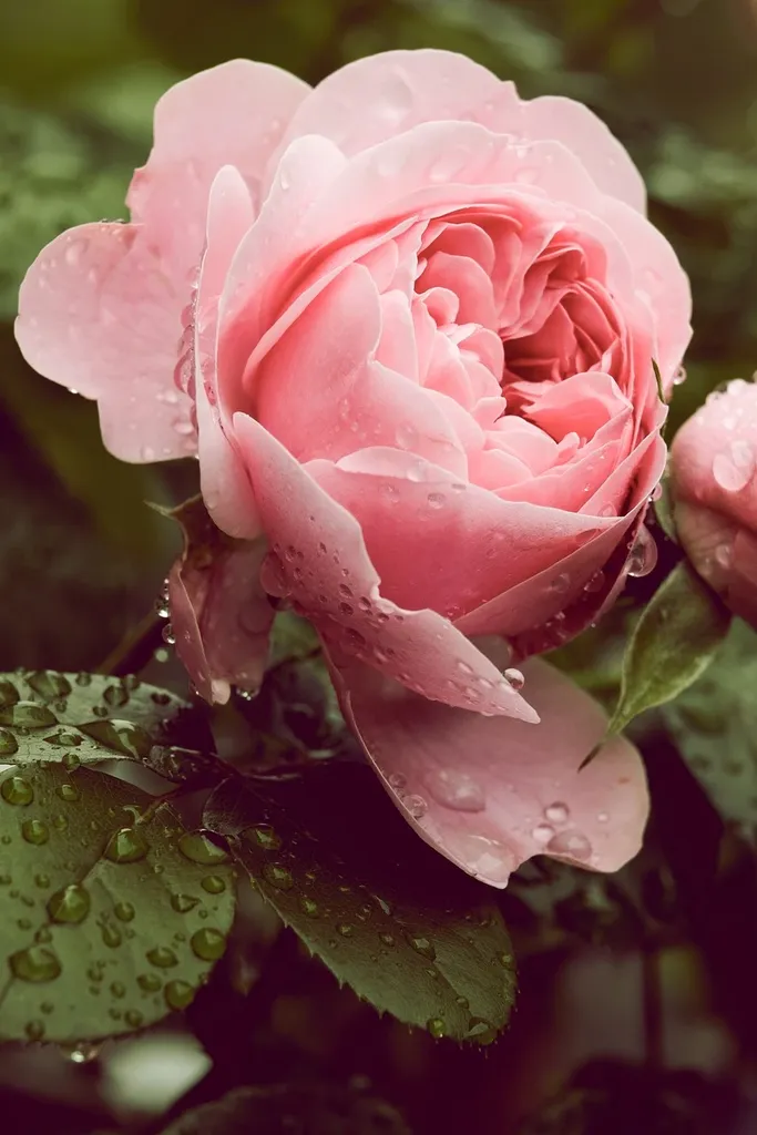roses rain